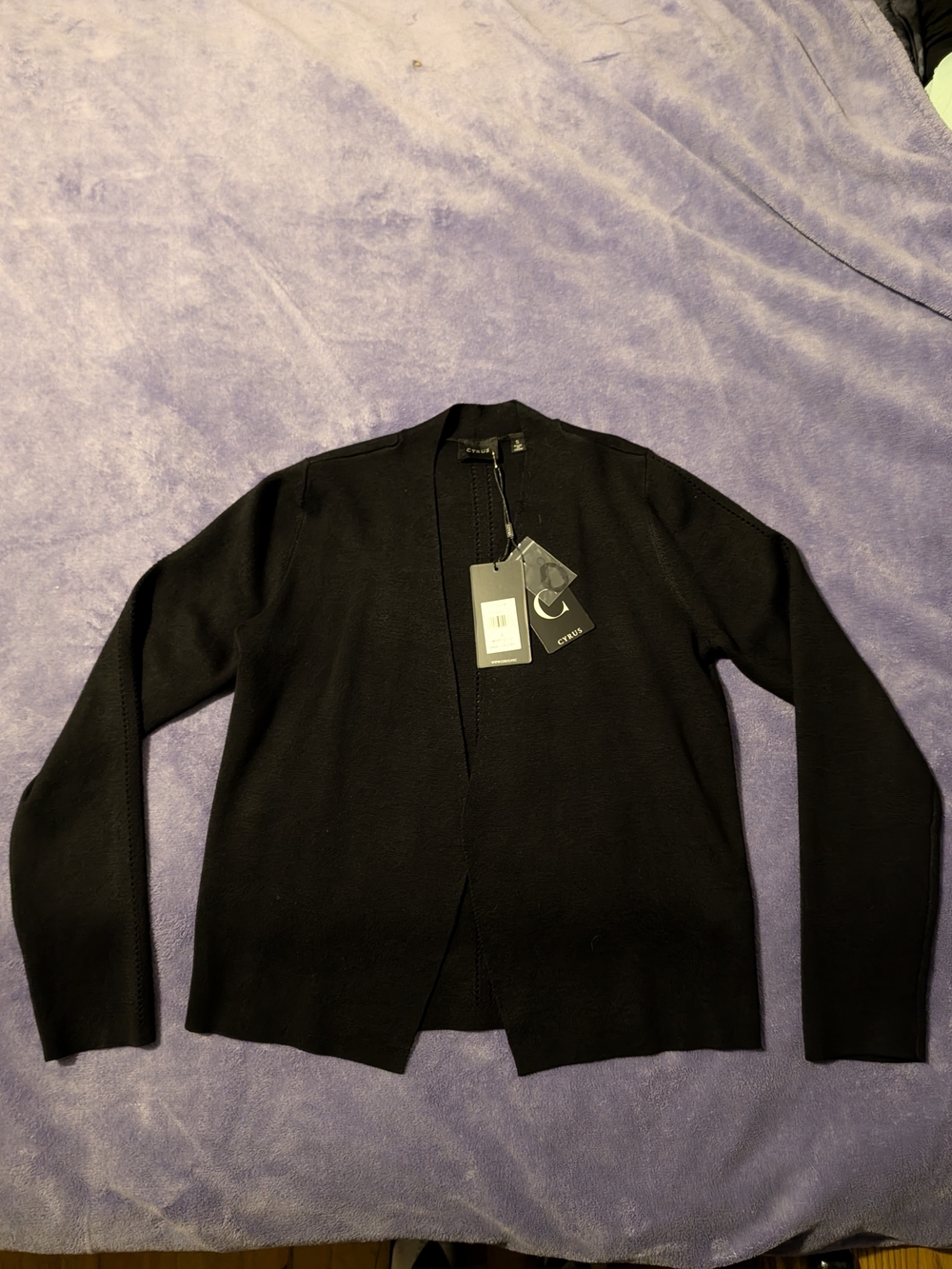 Cyrus Black Women's Open-Front Cardigan